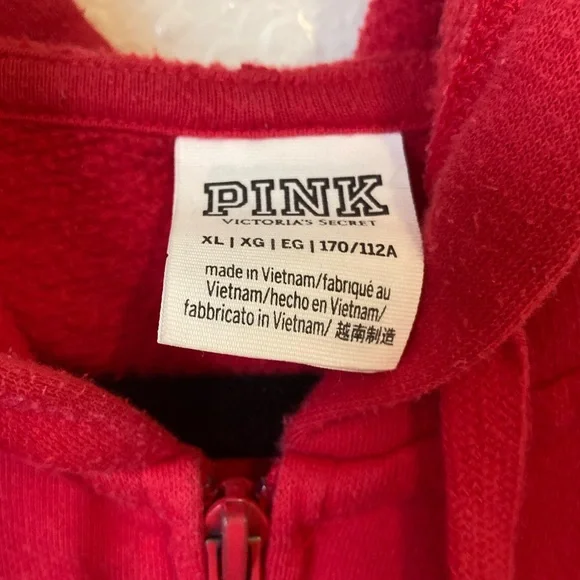 PINK Victoria's Secret Red Hoodie - Picture 3 of 6